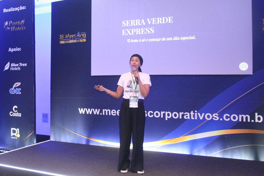 Logo após Rafaela Silva Marques, da Serra Verde Express, falou um pouco sobre eventos abordo de um trem;