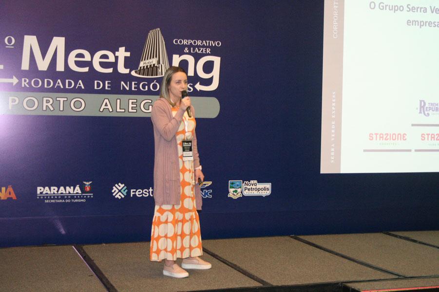 Logo em seguida, Vanessa Vieira, da Serra Verde Express, explanou como evento em trem é uma experiência inesquecível.