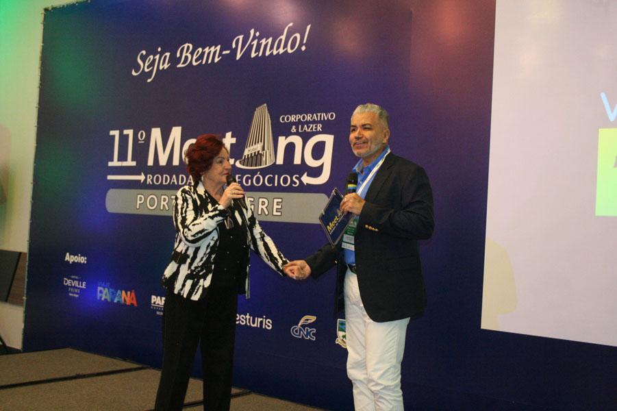 Carlos Nascimento e Elza Wolcoff, na abertura do Evento.