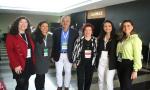 Elza Wolcoff e Carlos Nascimento, ao lado de Carolina Castro, Ana Paula Leão, Flávia Rocha e Paula Simões, da IHG.